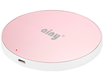 Беспроводное зарядное устройство Ainy EF-022 розовое 