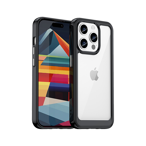 Чехол для iPhone 15 Pro Caseport противоударный с черными рамками