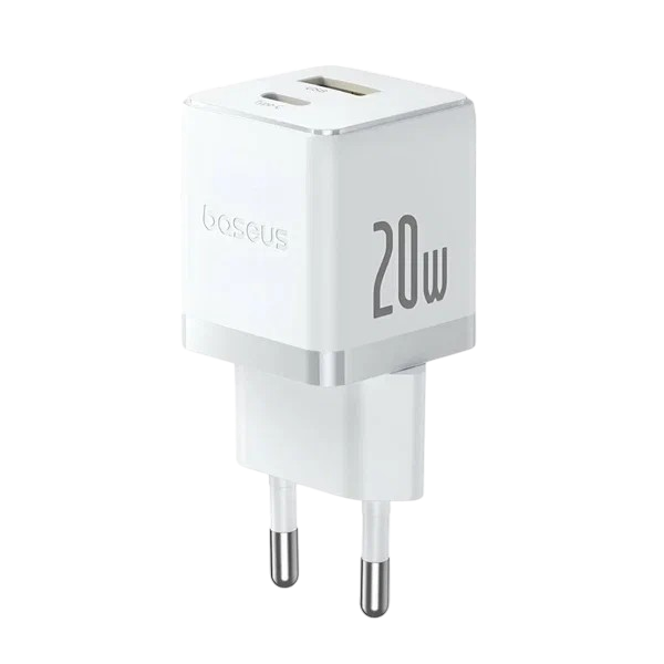 Зарядное устройство Baseus Palm Fast Charger 20W C+U белый (P10111608213-00)