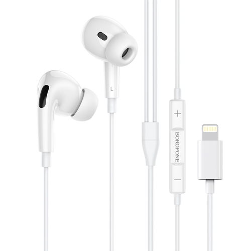 Наушники Borofone BM30 Pro, Lightning, 1.2 м, White