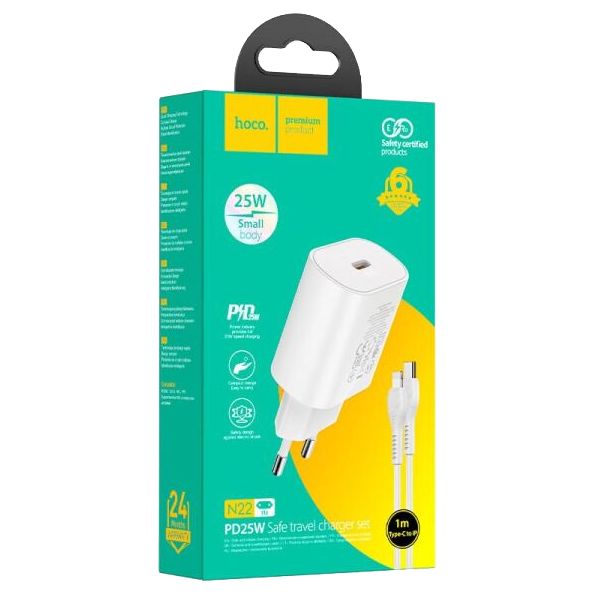 Сетевое зарядное устройство Hoco N22 Jetta PD25W White