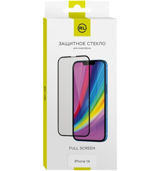 Стекло защитное для Apple IPhone 14 Full Screen tempered glass FULL GLUE черный (на подложке)