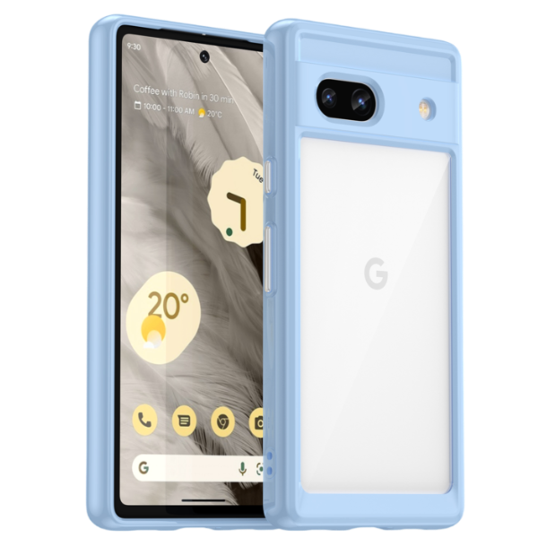Чехол для Google Pixel 7a Caseport противоударный с синими рамками