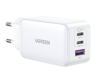 Сетевое зарядное устройство Ugreen CD244, 1USB-A+2USB-C, 65W GAN White