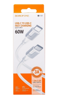 Кабель BOROFONE BX101 Creator 60W Type-C to Type-C 1m белый