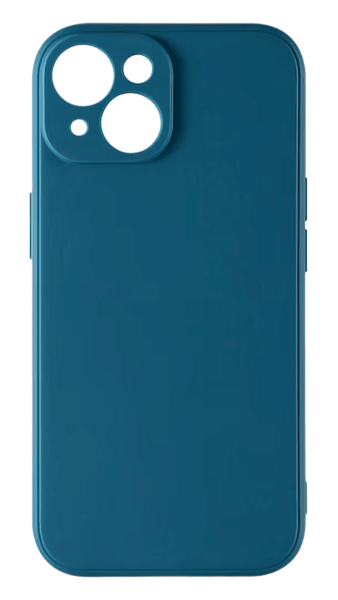 Накладка силикон iBox Case для iPhone 15, с защитой камеры и подложкой, синий