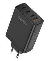 Сетевое зарядное устройство Qumo Energy Charger GaN PD 100 Вт, USB-A + 3 USB Type-C, черный
