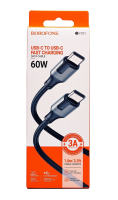Кабель BOROFONE BX101 Creator 60W Type-C to Type-C 1m черный