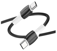 Кабель BOROFONE BX84 Rise PD Type-C to Type-C, 60W, 1м, PVC черный