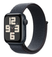 Apple Watch SE (2024) GPS 40mm Aluminum Case with Midnight/Ink Sport Loop (MXEA3)