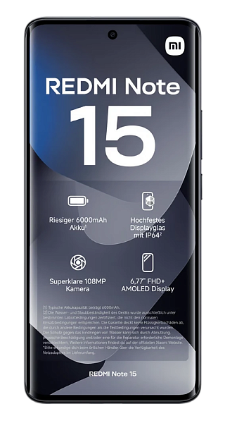 Xiaomi Redmi Note 15 4G 8/128Gb Black (Черный) (Global) Dual nano Sim