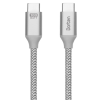 Кабель Dorten USB-C to USB-C PD Tetron Series 2m Silver