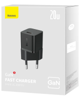 Зарядное устройство Baseus GaN5 Fast Charger (mini) 1C 20W EU черный Зарядное устройство Baseus GaN5 Fast Charger (mini) 1C 20W EU черный