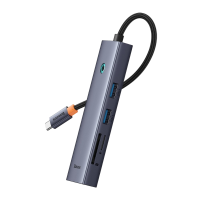 Хаб Baseus Flite Series 7-Port (Type-C to HDMI4K@60Hz*1+USB3.0*2+PD*1+RJ45*1+SD/TF3.0*1)