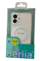 Чехол для iPhone 16 Plus Berlia прозрачный с MagSafe