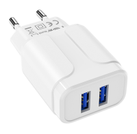Сетевое зарядное устройство Borofone BA37A 2USB, 2.4A, 12Вт White