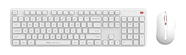 Беспроводная клавиатура + мышь Xiaomi MIIIW Wireless Quiet Gen 3 RU+ENG (MW24PB03) White