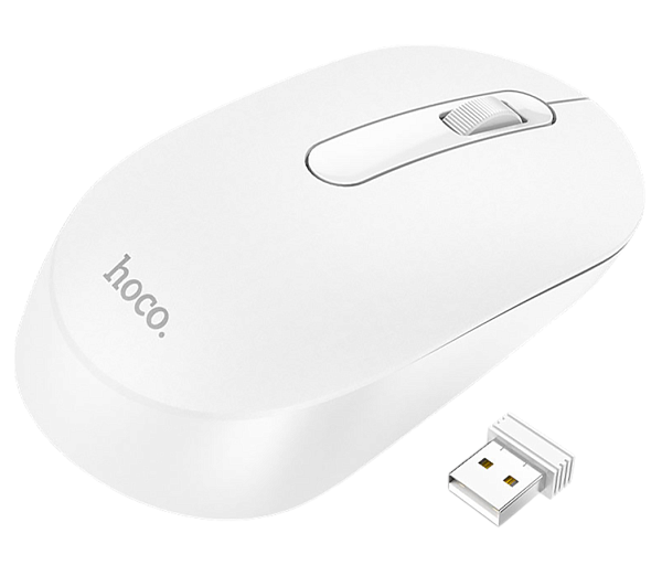 Мышь Hoco GM14 Platinum 2.4G Business Wireless Mouse White