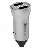 АЗУ Xiaomi ZMI Digital Display Car Charger 2USB 3A (AP621) Silver