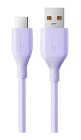Кабель Anker USB-A  to USB-C 1m 6A TPE (A8001), фиолетовый