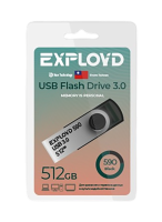 USB-накопитель 512Gb Exployd 590, USB 3.0, черный