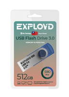USB-накопитель 512Gb Exployd 590, USB 3.0, синий USB-накопитель 512Gb Exployd 590, USB 3.0, синий