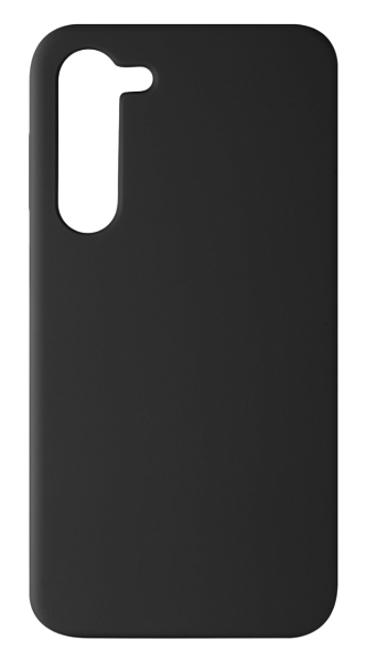 Чехол силиконовый для Samsung Galaxy S23+ с микрофиброй, черный