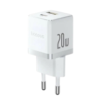 Зарядное устройство Baseus Palm Fast Charger 20W C+U белый (P10111608213-00)