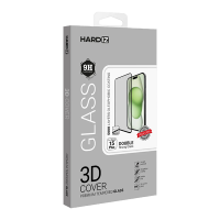 Стекло защитное для Apple iPhone 15 Plus Hardiz Full Screen Cover (3D) черное