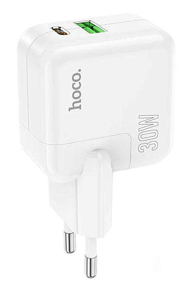 Сетевое зарядное устройство Hoco C111A PD30W+QC3.0 White