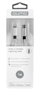 Кабель Qumo MFI С48 Type-С - Lightning  1м, 5В, 2,4A, 12Вт опл. нейлон, темно-серый