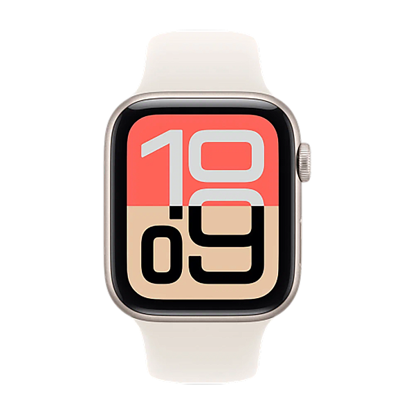 Apple Watch SE 3 (2025) GPS 40mm Aluminum Case with Starlight/Starlight Sport Band M/L (MEH54)