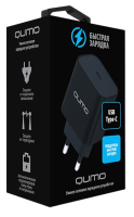 Сетевое зарядное устройство QUMO Energy light PD 20W, 1USB Type-C черный