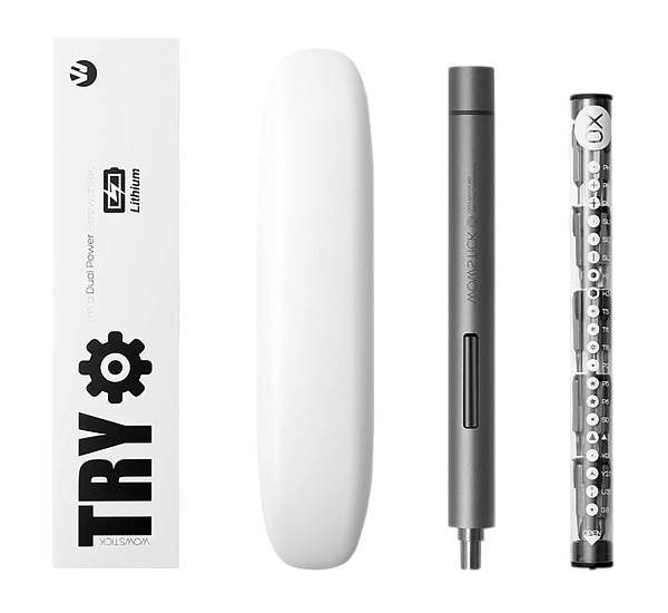 Электрическая отвертка Xiaomi Wowstick Screwdriver 1F+ TRY 20 in 1 Kit Grey