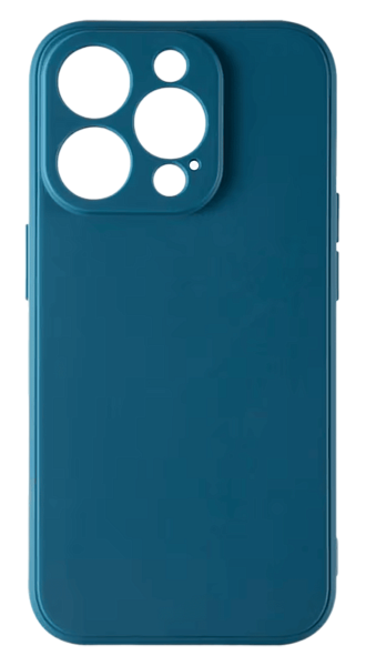 Накладка силикон iBox Case для iPhone 15 Pro, с защитой камеры и подложкой, синий