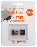 USB-накопитель Qumo Nano USB 2.0 16GB Black