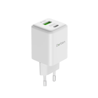 Сетевое зарядное устройство Dorten 2-Port USB Smart ID 45W Gan Power Adapter: PD3.0/PPS White