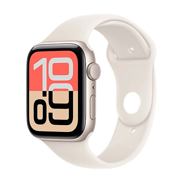 Apple Watch SE 3 (2025) GPS 40mm Aluminum Case with Starlight/Starlight Sport Band M/L (MEH54)