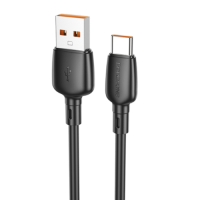Кабель Borofone BX93 Super power, USB to Type-C, 1.0м, 3,0А, PD 27Вт, черный