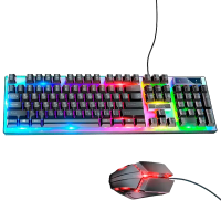 Комплект клавиатура + мышь проводная Hoco GM18 Luminous Black
