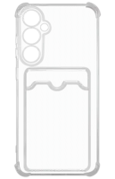 Накладка силикон iBox Crystal для Samsung Galaxy S25, с кардхолдером (прозрачный)