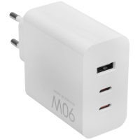 Сетевое зарядное устройство Xiaomi 90W HyperCharge 3-port (TypeA+2TypeC) Global (MDY-19-EK) White