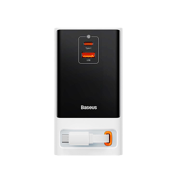 СЗУ Baseus PowerCombo Digital PowerStrip 65W (2AC+1U+1C+Retractable-C) 1,5м, (PSLR000602) белый
