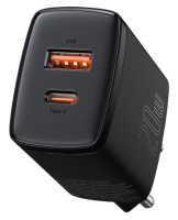 Зарядное устройство Baseus Compact Quick Charger USB+Type-C, 3A, 20W (CCXJ-B01) черный
