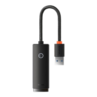 Адаптер Baseus Lite Series Ethernet Adapter USB-A - RJ45 LAN Port (1000Mbps) (WKQX000101) Black