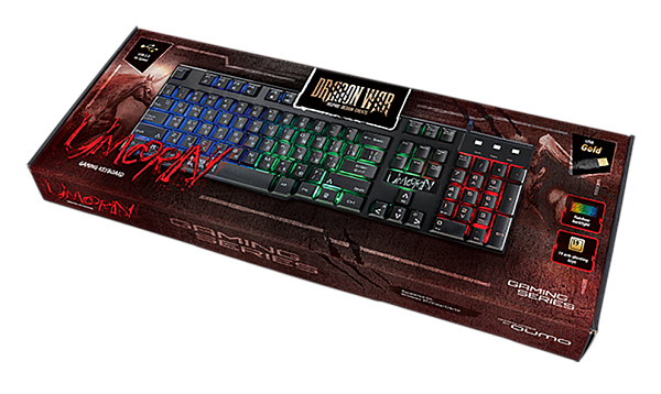 Игровая клавиатура Qumo Unicorn K01, проводная, 104 клавиш мультимедиа, радужная подсветка