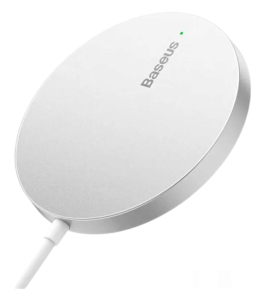 Беспроводная зарядка Baseus Simple Mini3 Magnetic Wireless Charger 15W серебро