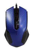 Мышь Qumo Office M14, проводная, оптическая, голубая