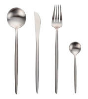 Набор столовых приборов Maison Maxx Stainless Steel Modern Flatware Set (4 предмета) серебро