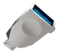 Переходник Hoco UA10 Otg Micro-Usb, серебро Переходник Hoco UA10 Otg Micro-Usb, серебро
